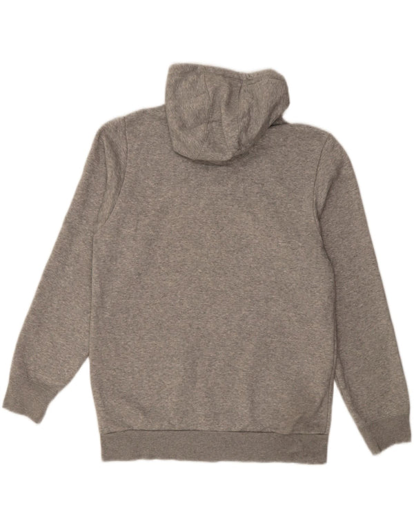 Adidas Mens Graphic Hoodie Jumper Medium Grey Flecked Cotton