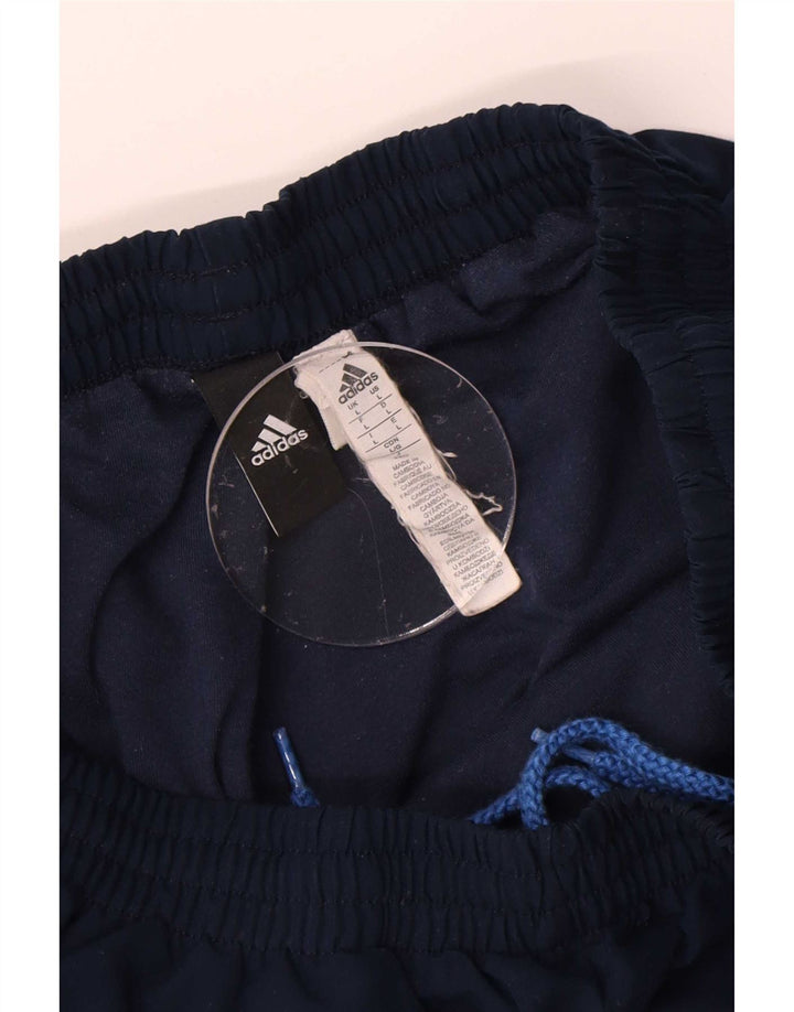 Adidas Mens Tracksuit Trousers Joggers Large Navy Blue Polyester