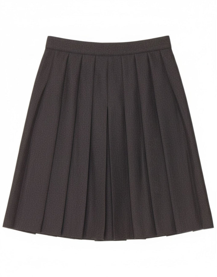 Bagarry Womens Pleated Skirt IT 44 Medium W26  Black New Wool