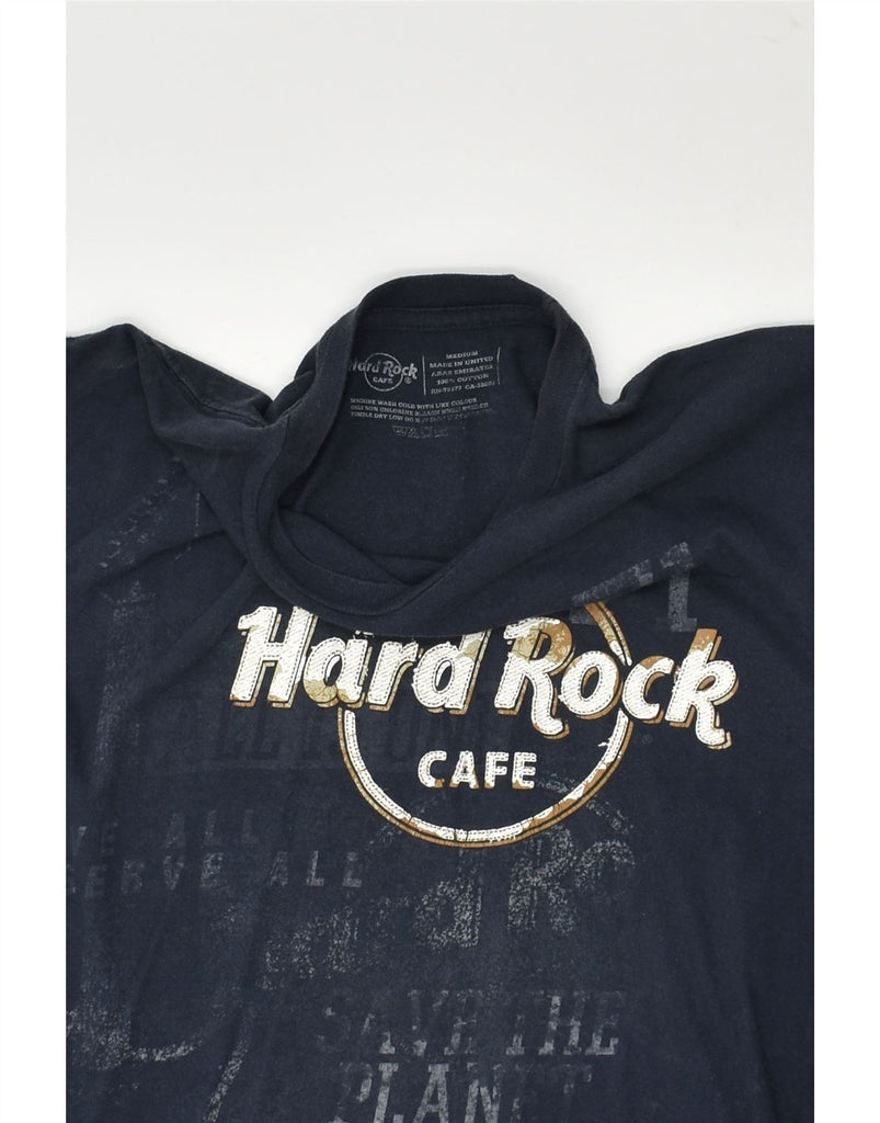 HARD ROCK CAFE Mens Barcelona Graphic T-Shirt Top Medium Navy Blue Cotton | Vintage Hard Rock Cafe | Thrift | Second-Hand Hard Rock Cafe | Used Clothing | Messina Hembry 