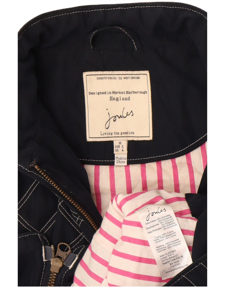 Joules Womens Padded Gilet UK 10 Small  Navy Blue Argyle/Diamond Polyester