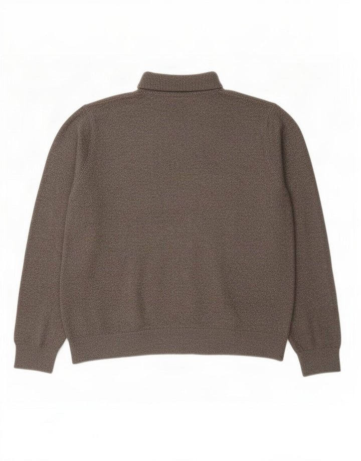 Marks & Spencer Womens Roll Neck Jumper Sweater UK 14 Medium Grey Polyester