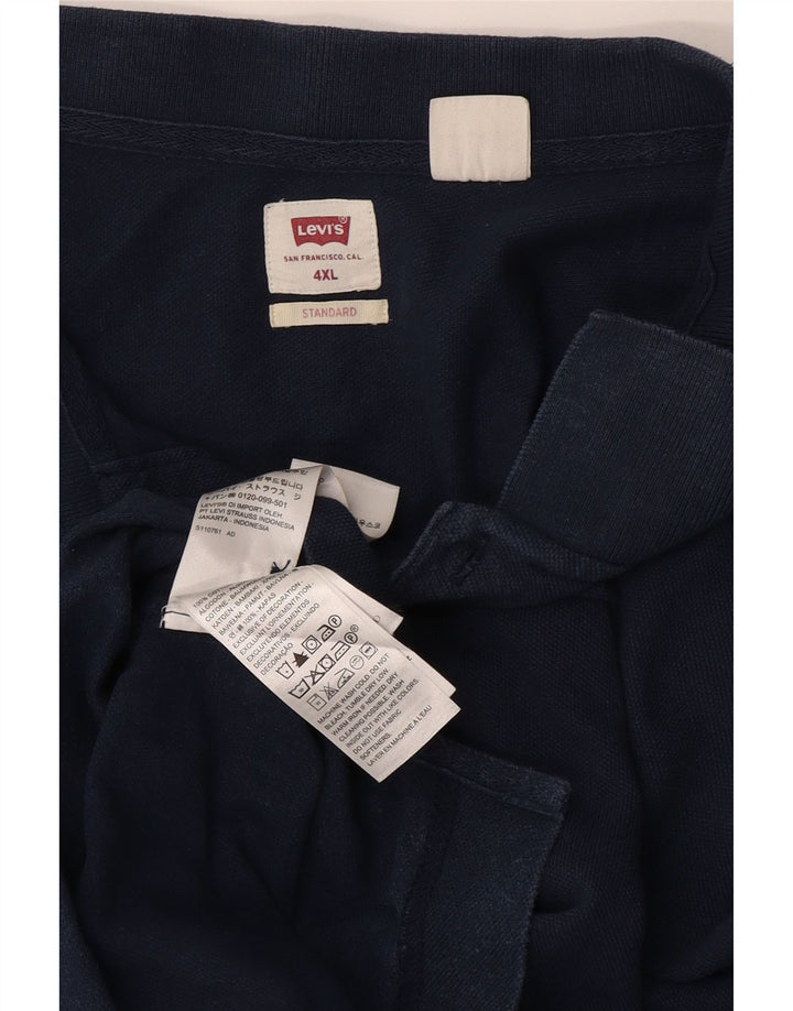 Levi's Mens Standard Polo Shirt 4XL Navy Blue Cotton
