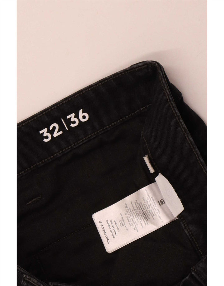 G-Star Mens Slim Jeans W32 L36 Black Cotton