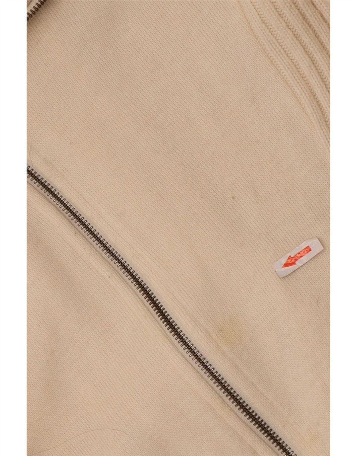 Woolrich Womens Cardigan Sweater UK 10 Small Off White Cotton