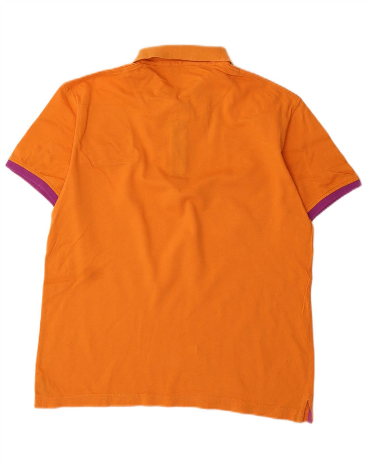 Trussardi Jeans Mens Polo Shirt Medium Orange