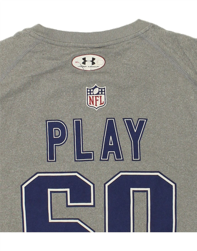 UNDER ARMOUR Mens NFL Graphic T-Shirt Top XL Grey Polyester | Vintage Under Armour | Thrift | Second-Hand Under Armour | Used Clothing | Messina Hembry 