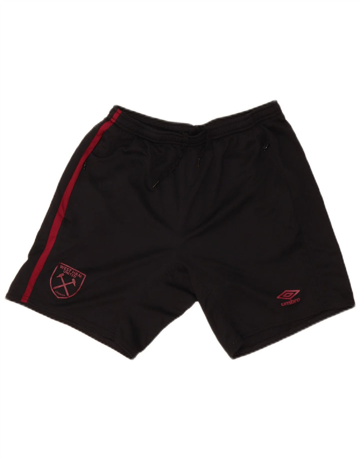 UMBRO Mens West Ham United F.C Sport Shorts Medium Black Polyester