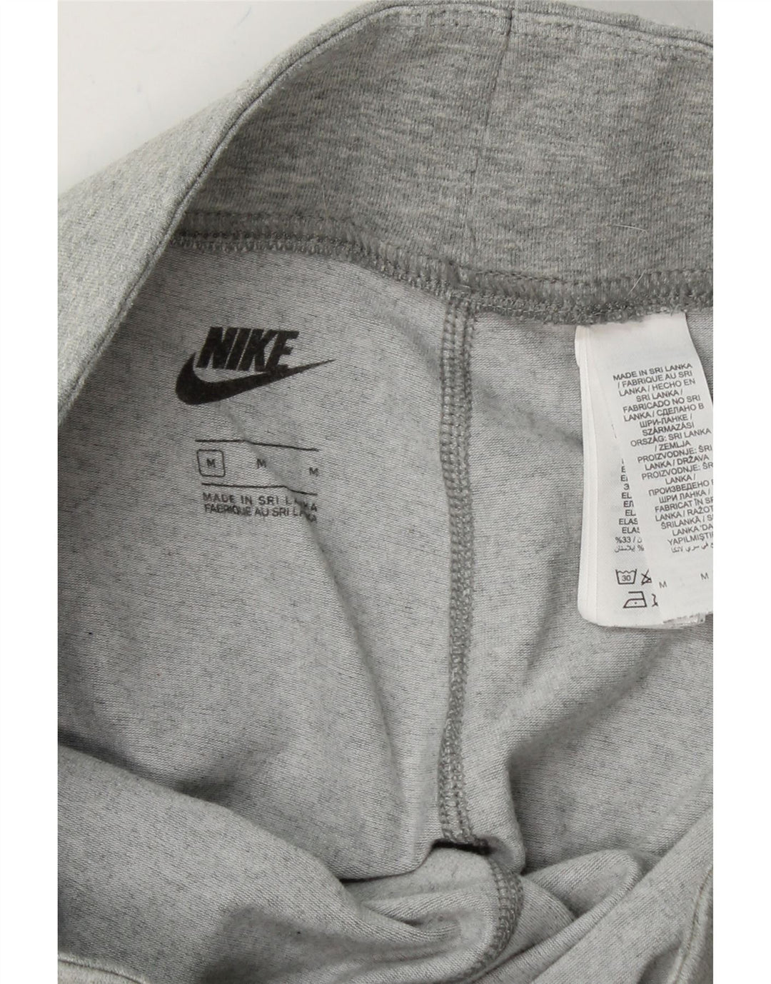 NIKE Womens Graphic Leggings UK 12 Medium  Grey Cotton Vintage Nike and Second-Hand Nike from Messina Hembry 