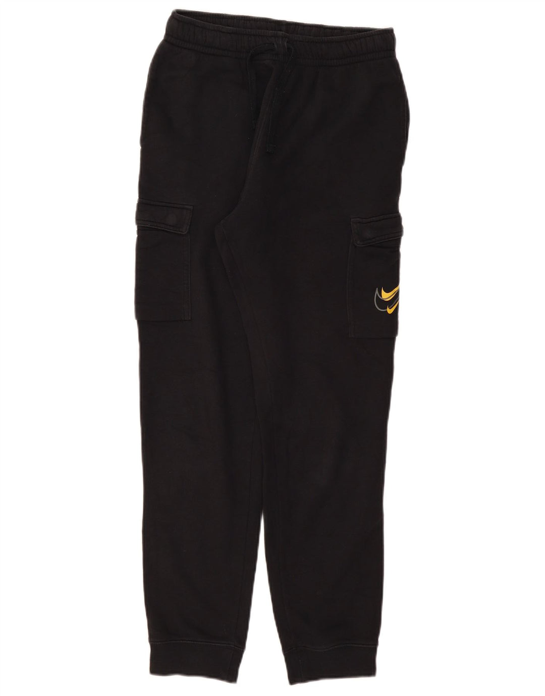 NIKE Boys Graphic Cargo Tracksuit Trousers Joggers 13-14 Years XL Black