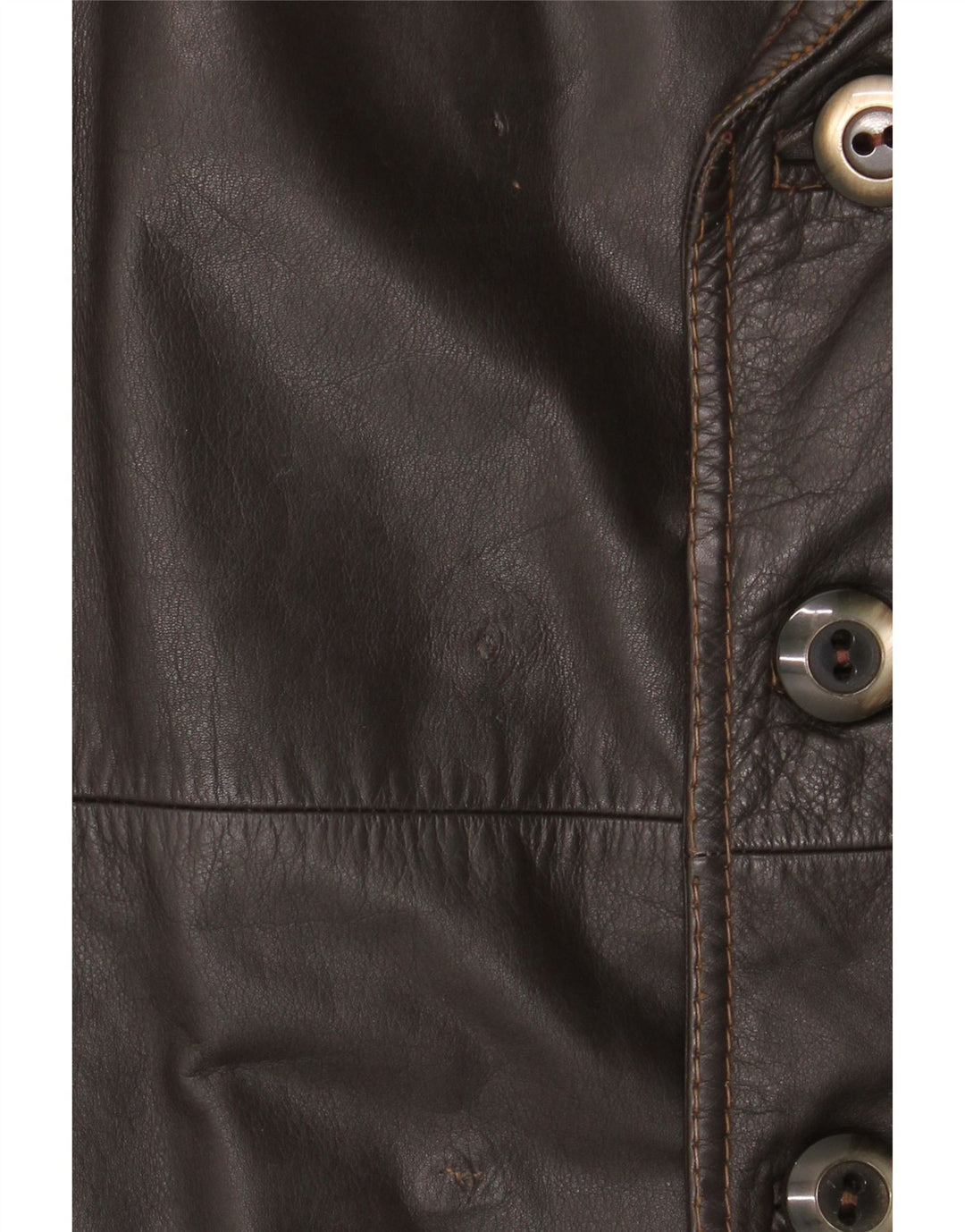 Vintage Mens Leather Coat UK 38 Medium Brown