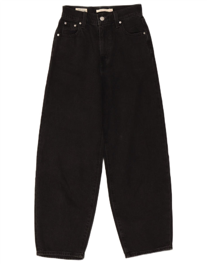 Levi's Womens Balloon Leg Loose Jeans W23 L26 Black Cotton