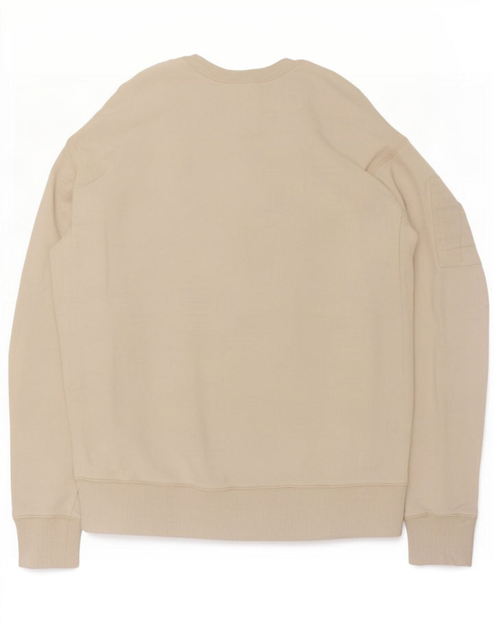 Calvin Klein Jeans Mens Sweatshirt Jumper Small Beige Cotton