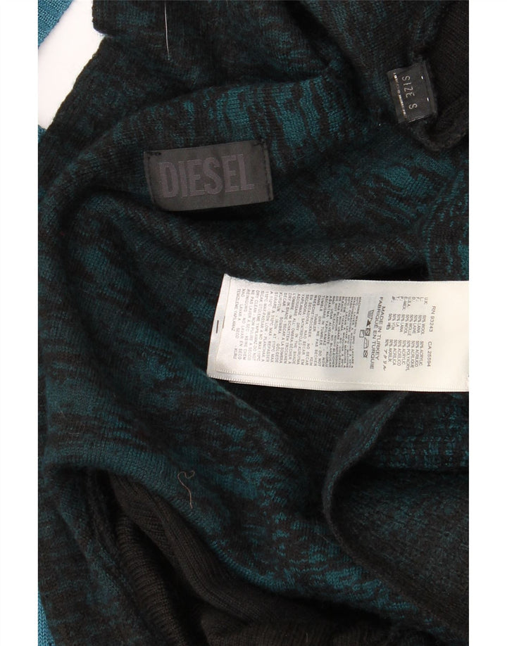 Diesel Womens Oversized Longline Cardigan Sweater UK 10 Small Green Wool