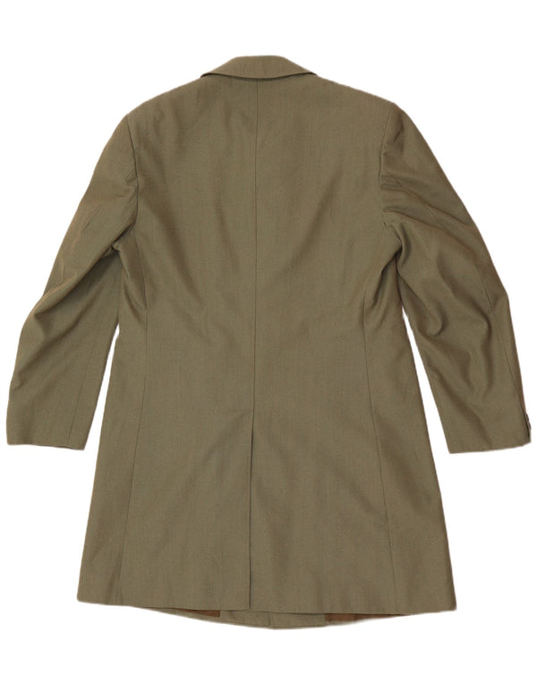 Vintage Mens Overcoat UK 36 Small Green Terital Classic