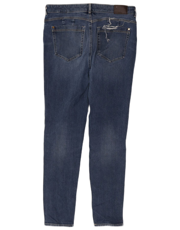 Marks & Spencer Womens Skinny Jeans UK 14 Large W34 L28 Blue Cotton