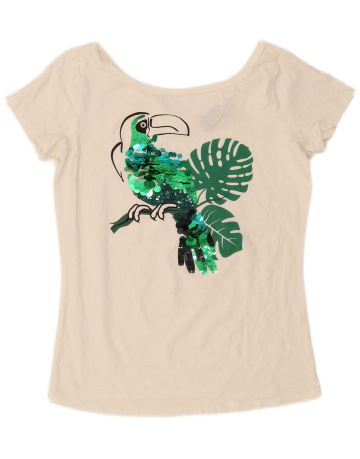 Liu Jo Womens Graphic T-Shirt Top UK 14 Medium White