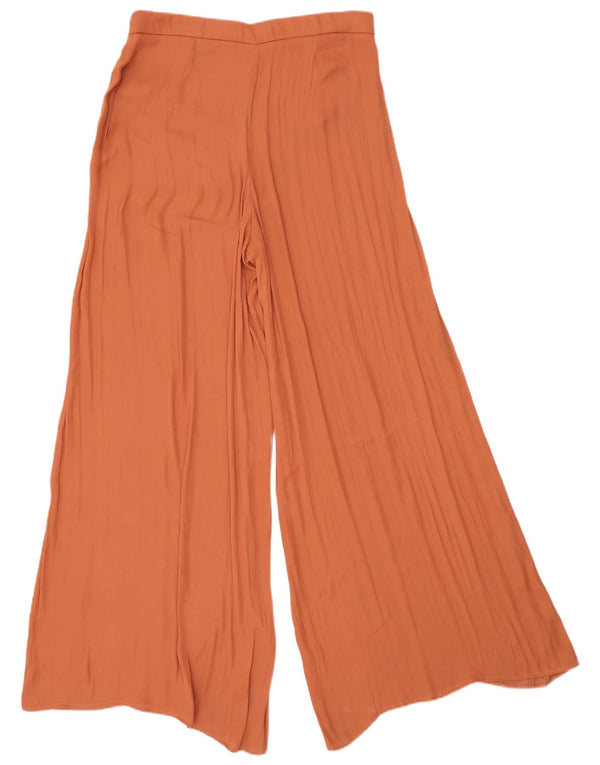 Zara Womens Wide Leg Casual Trousers Medium W28 L30 Orange