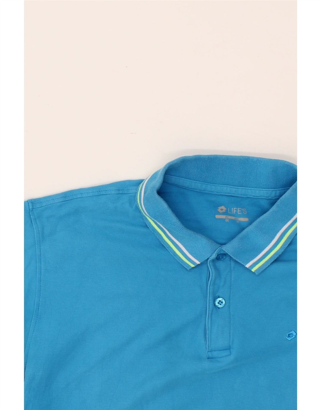 LOTTO Mens Polo Shirt XL Blue Cotton Vintage Lotto and Second-Hand Lotto from Messina Hembry 