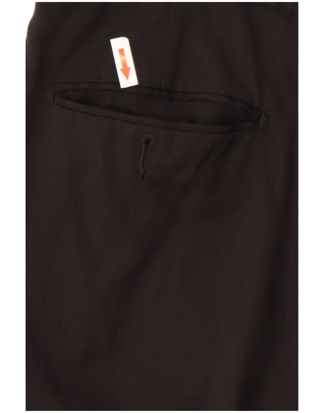 Marks & Spencer Mens Pegged Suit Trousers Size 34 W34 L31 Black New Wool
