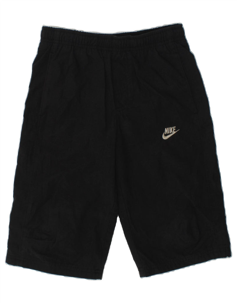 NIKE Boys Sport Shorts 6-7 Years Large  Black Polyester | Vintage Nike | Thrift | Second-Hand Nike | Used Clothing | Messina Hembry 