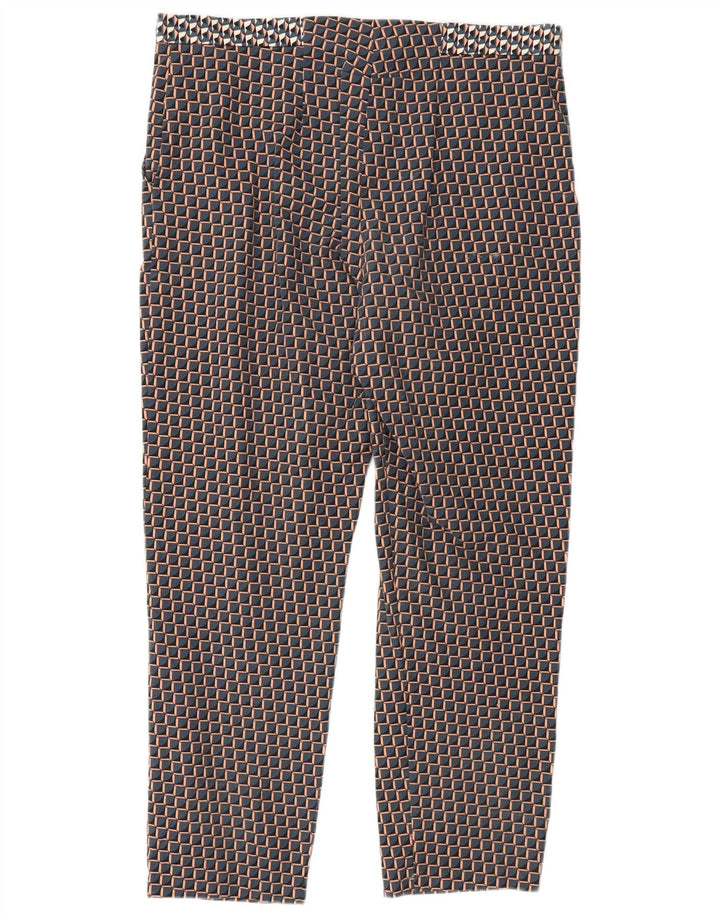 Topshop Womens Cropped Trousers UK 12 Medium W32 L25 Multicoloured