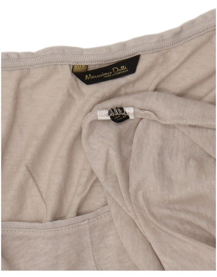 Massimo Dutti Womens Oversized Blouse Top UK 14 Medium Beige