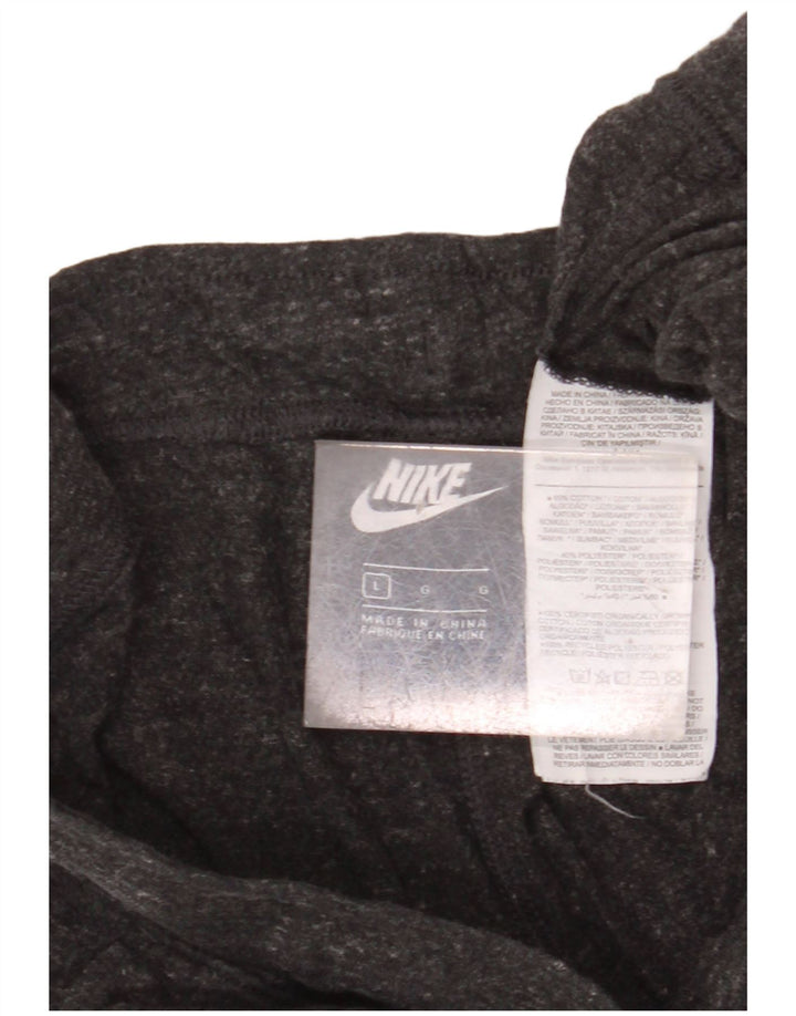 NIKE Womens Sport Shorts UK 16 Large  Grey Cotton