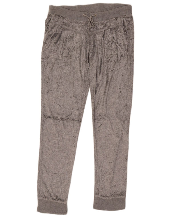 CHAMPION Womens Velvet Tracksuit Trousers Joggers UK 14 Medium  Grey