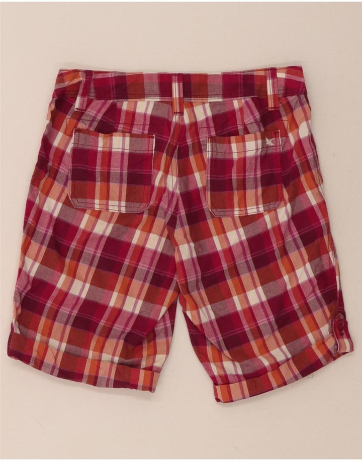 EDDIE BAUER Womens Chino Shorts US 2 XS W30 Red Check Cotton Vintage Eddie Bauer and Second-Hand Eddie Bauer from Messina Hembry 