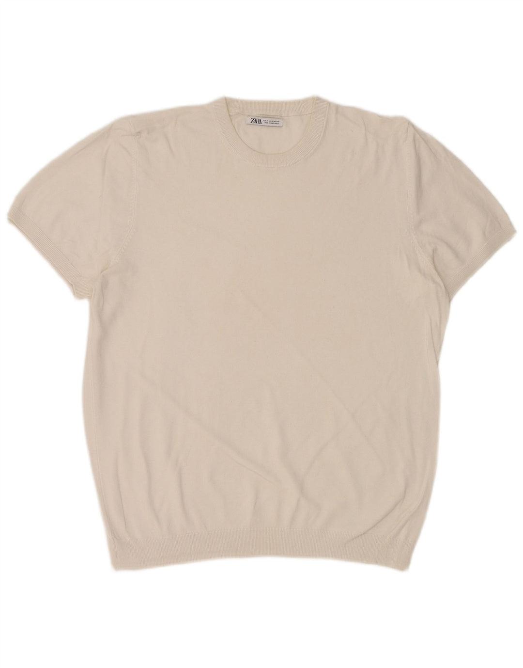 Zara Mens T-Shirt Top Medium White