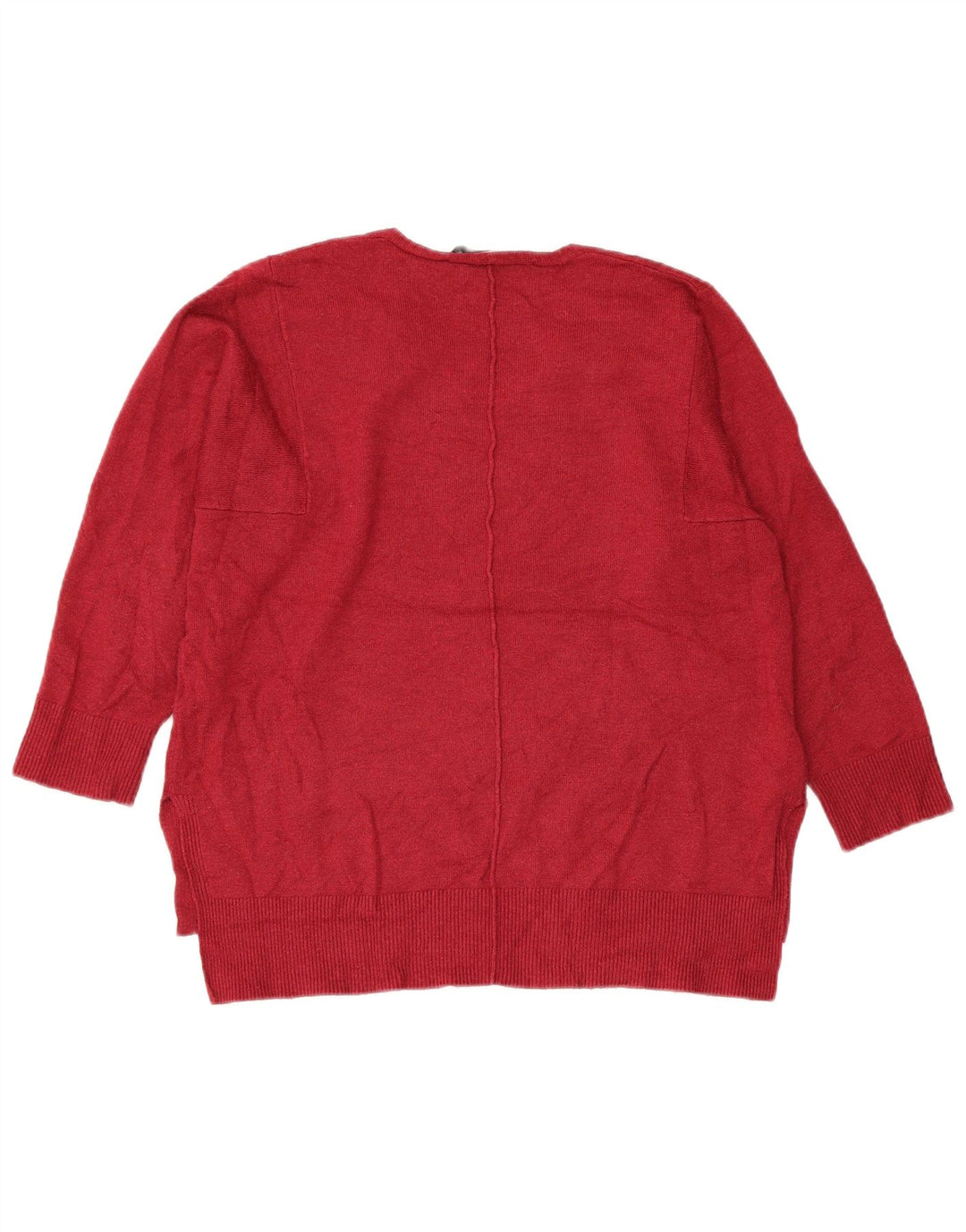 FRENCH CONNECTION Womens V-Neck Jumper Sweater UK 10 Small Burgundy