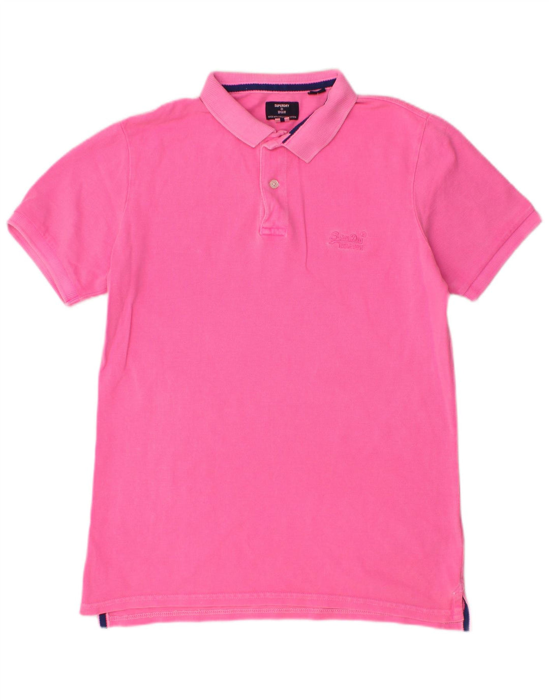 SUPERDRY Mens Polo Shirt Medium Pink Cotton