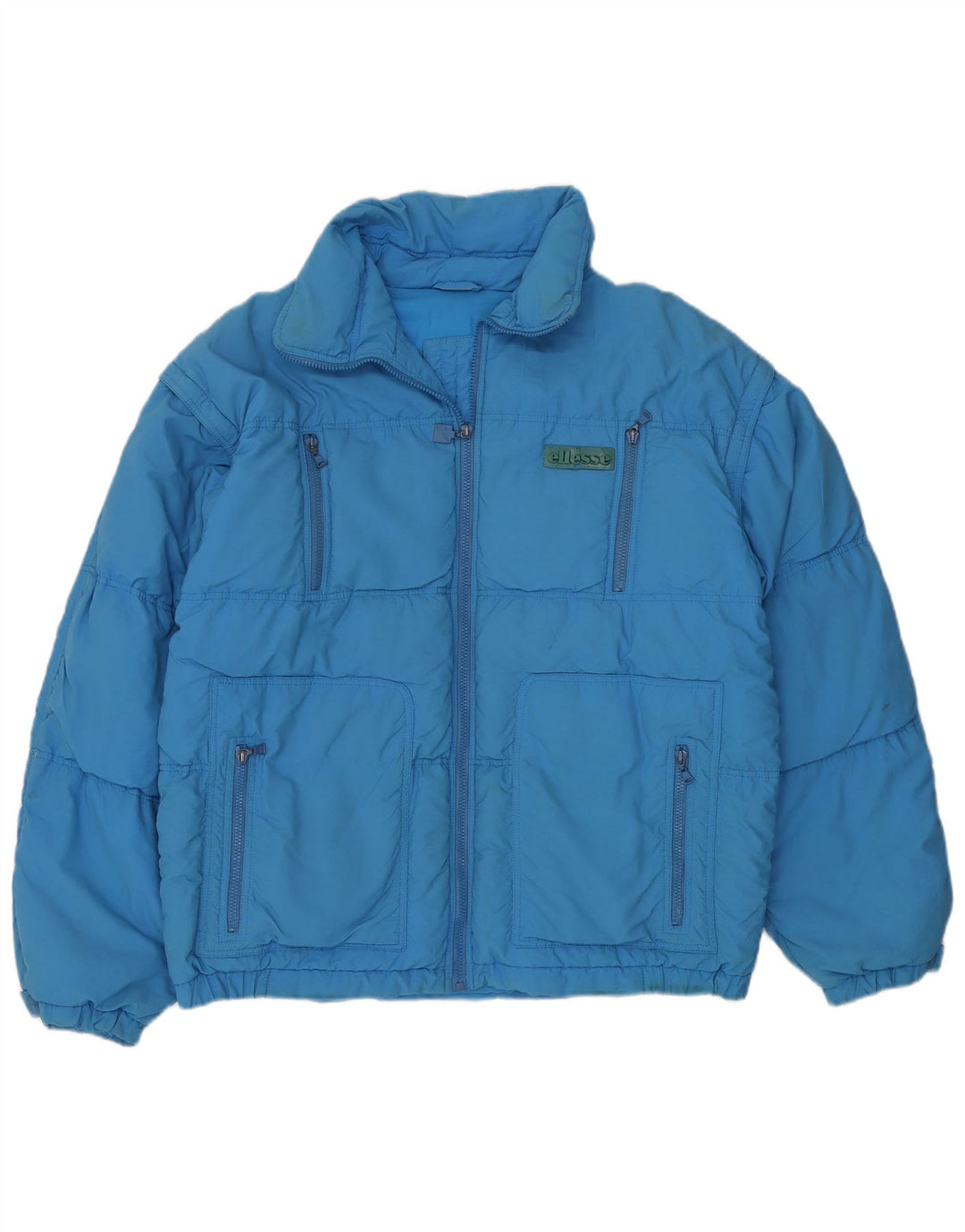ELLESSE Mens Padded Jacket IT 54 2XL Blue Polyamide
