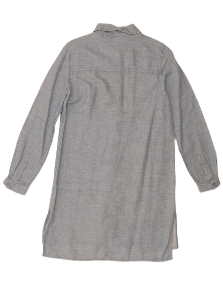 French Connection Womens Shirt Dress UK 8 Small Blue Lyocell