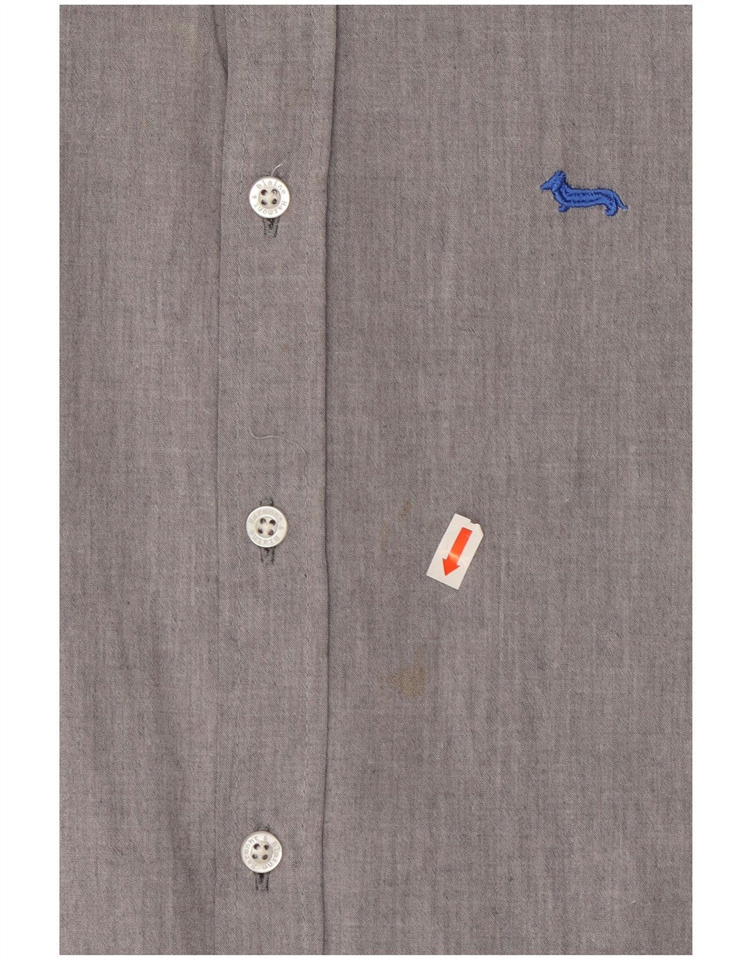 HARMONT & BLAINE Mens Slim Fit Shirt Small Grey Cotton