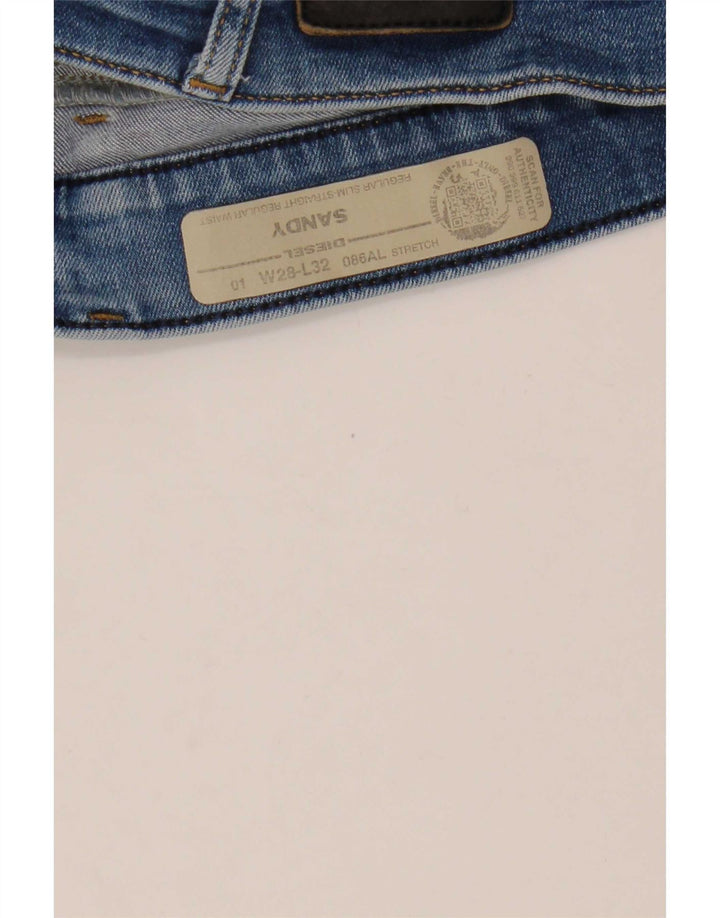 Diesel Womens Sandy Regular Slim Straight Jeans W28 L29 Blue Cotton