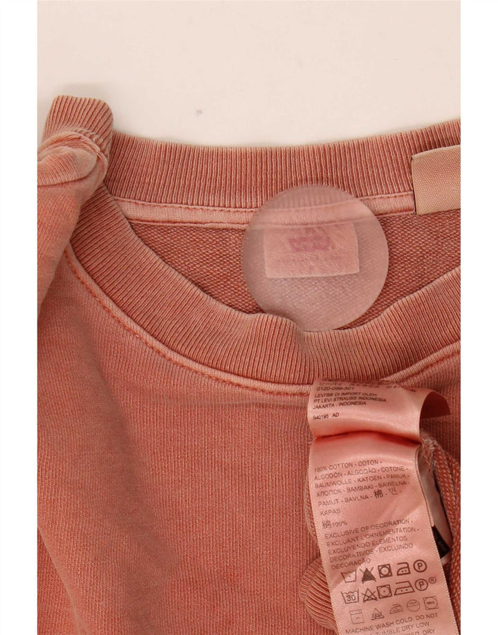 Levi's Womens Oversized Sweatshirt Jumper UK 14 Medium Red Cotton