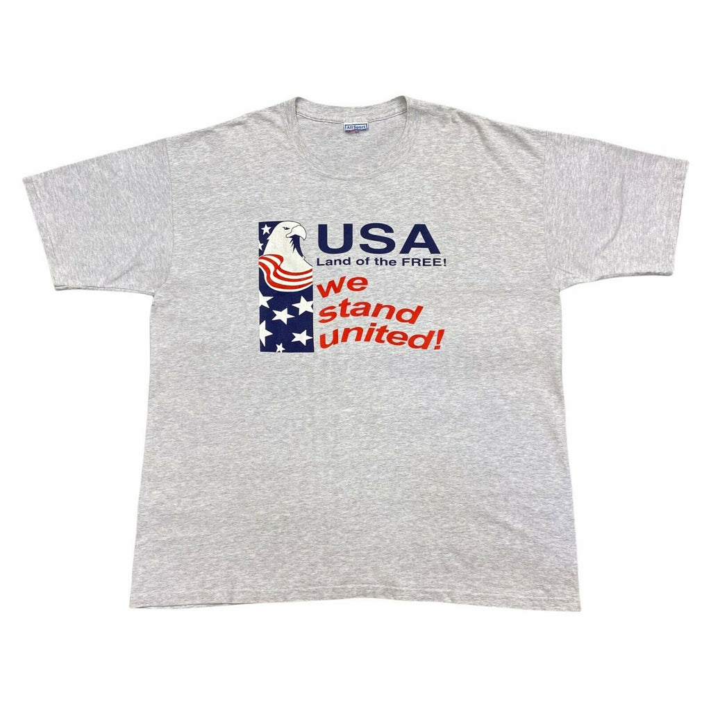 USA Land Of The Free We Stand United Tshirt | Vintage 90s America Patriotic VTG | Vintage Messina Hembry | Thrift | Second-Hand Messina Hembry | Used Clothing | Messina Hembry 