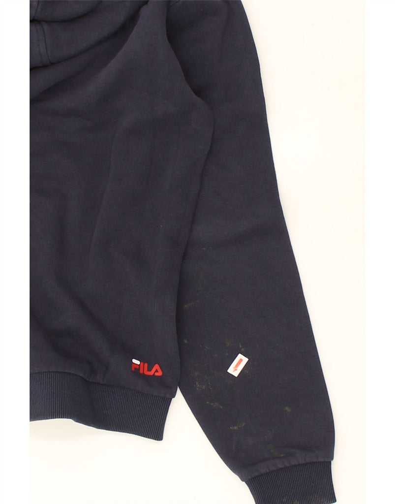 FILA Boys Graphic Hoodie Jumper 11-12 Years Navy Blue Cotton | Vintage Fila | Thrift | Second-Hand Fila | Used Clothing | Messina Hembry 