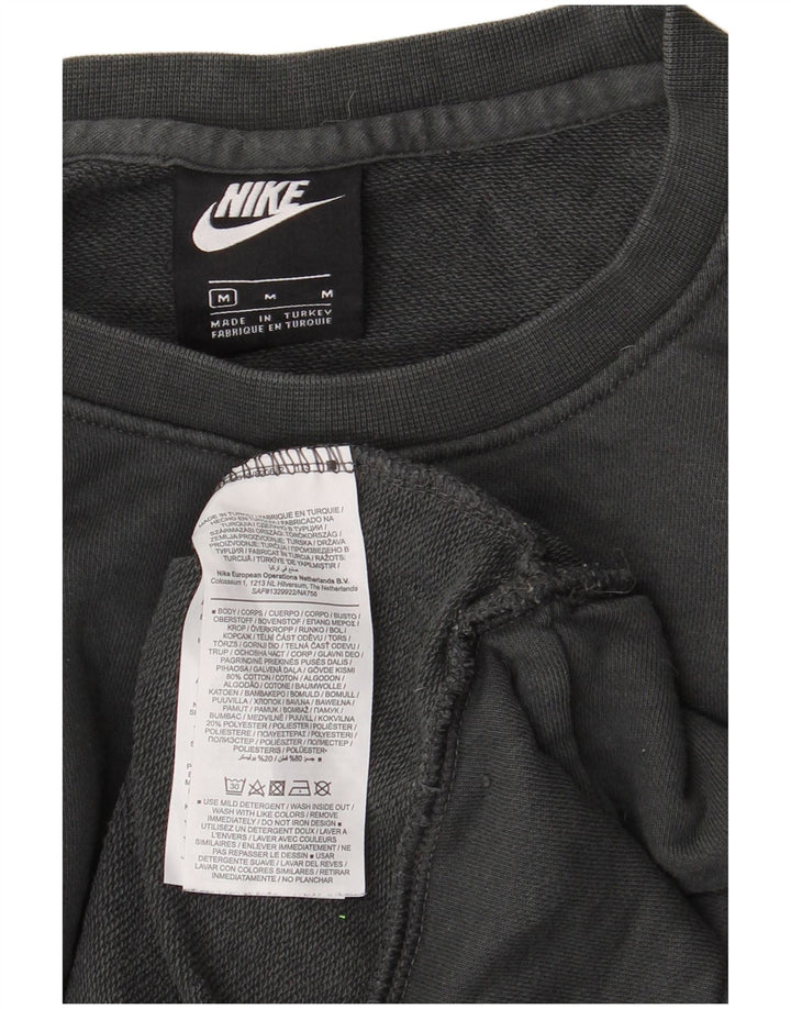 NIKE Mens Graphic Sweatshirt Jumper Medium Grey Cotton