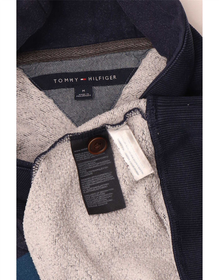Tommy Hilfiger Mens Sweatshirt Jumper Medium Navy Blue Colourblock