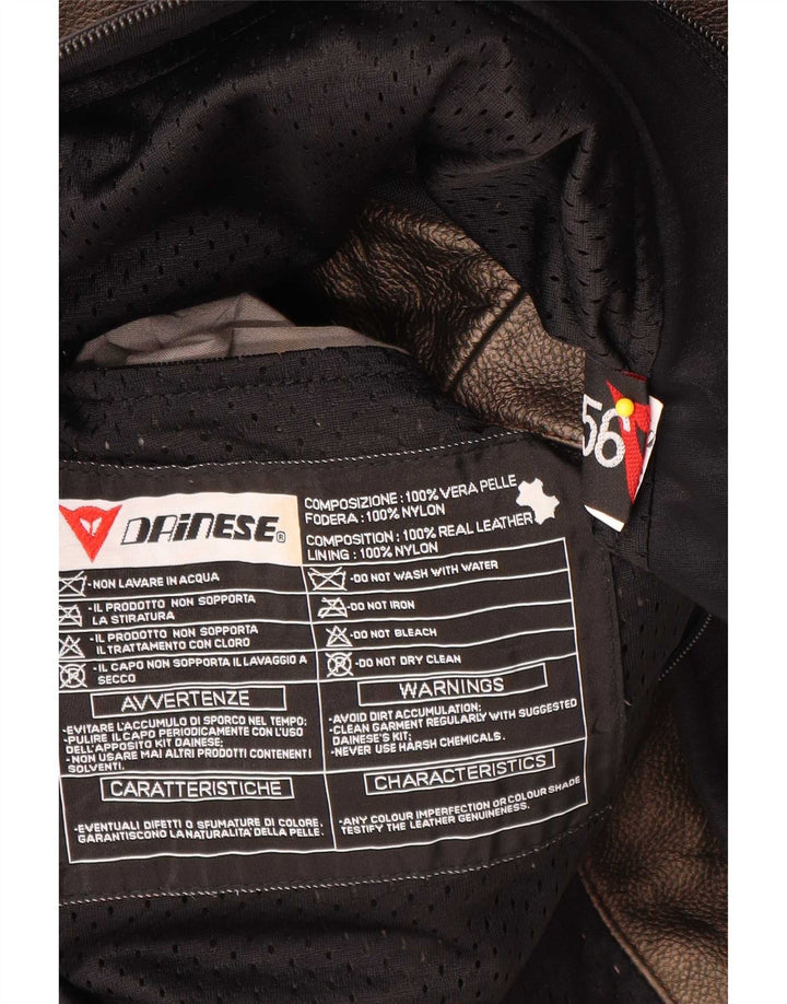 Dainese Mens Graphic Racer Jacket IT 56 XL Brown Colourblock