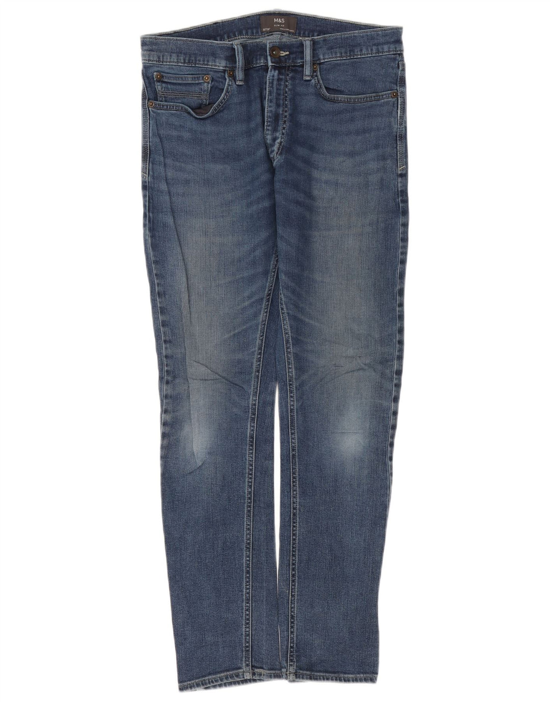 Marks & Spencer Mens Slim Jeans W32 L31 Blue Cotton