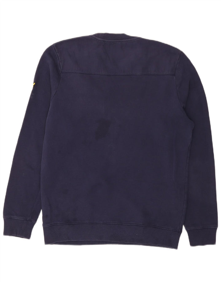 LYLE & SCOTT Mens Sweatshirt Jumper Medium Navy Blue Cotton