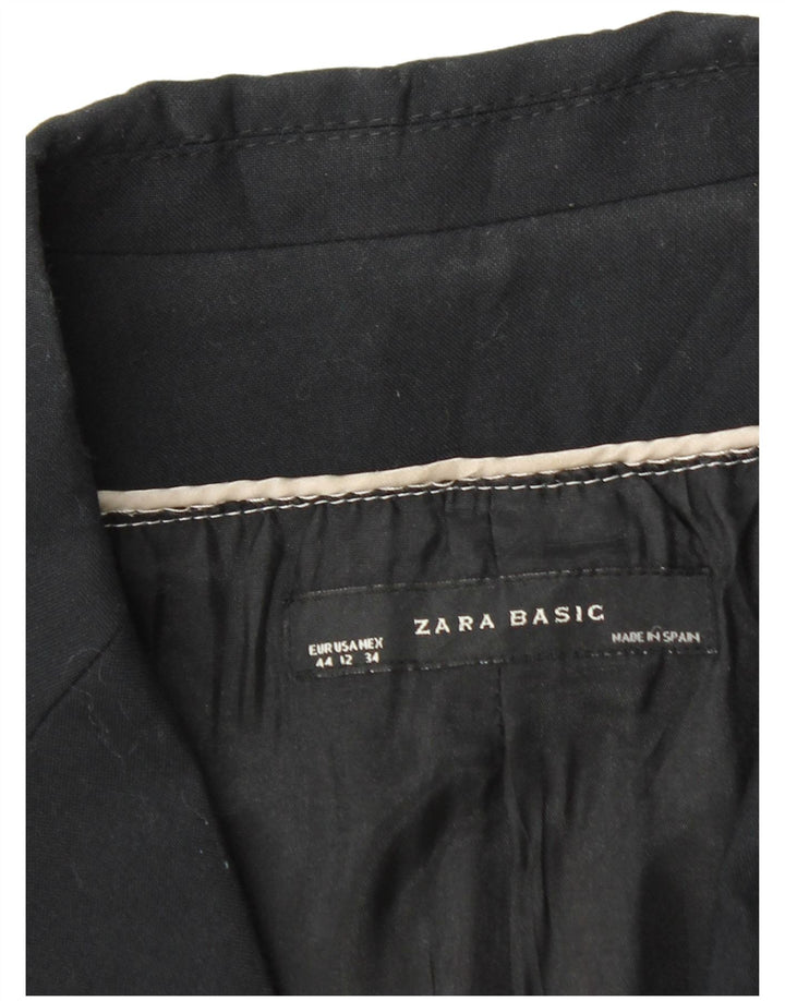 ZARA Womens 1 Button Blazer Jacket EU 44 XL Navy Blue
