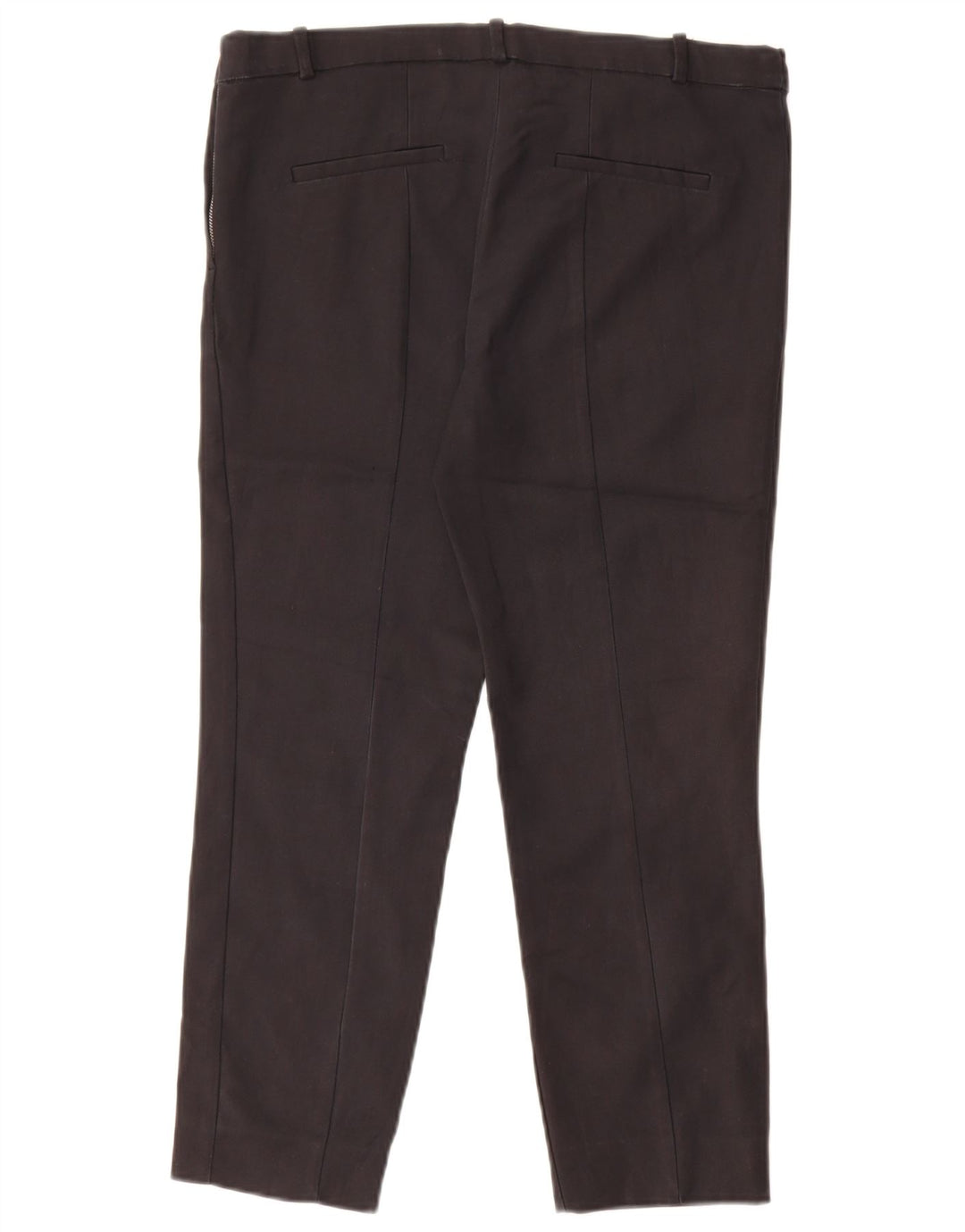 Zara Womens Slim Cropped Trousers Large W34 L24 Black
