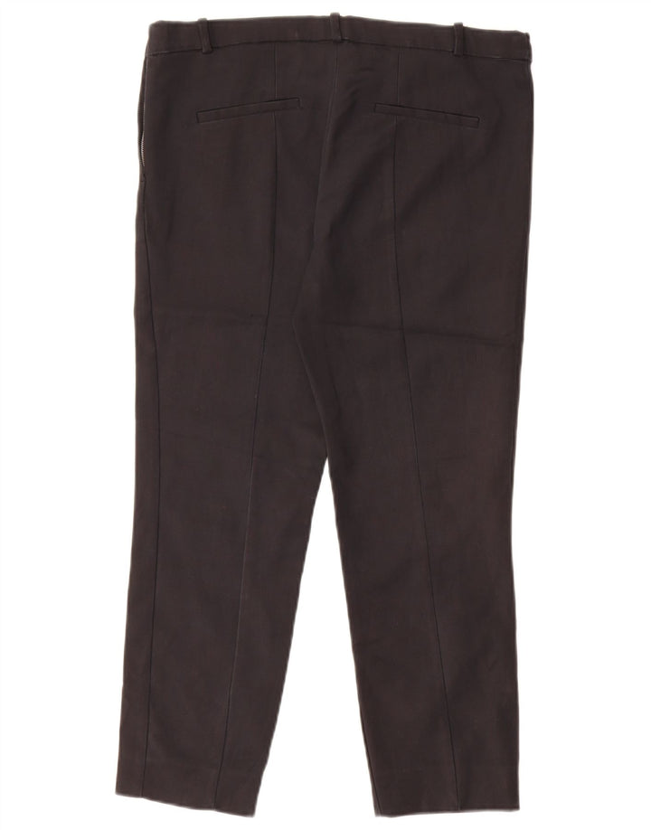 Zara Womens Slim Cropped Trousers Large W34 L24 Black
