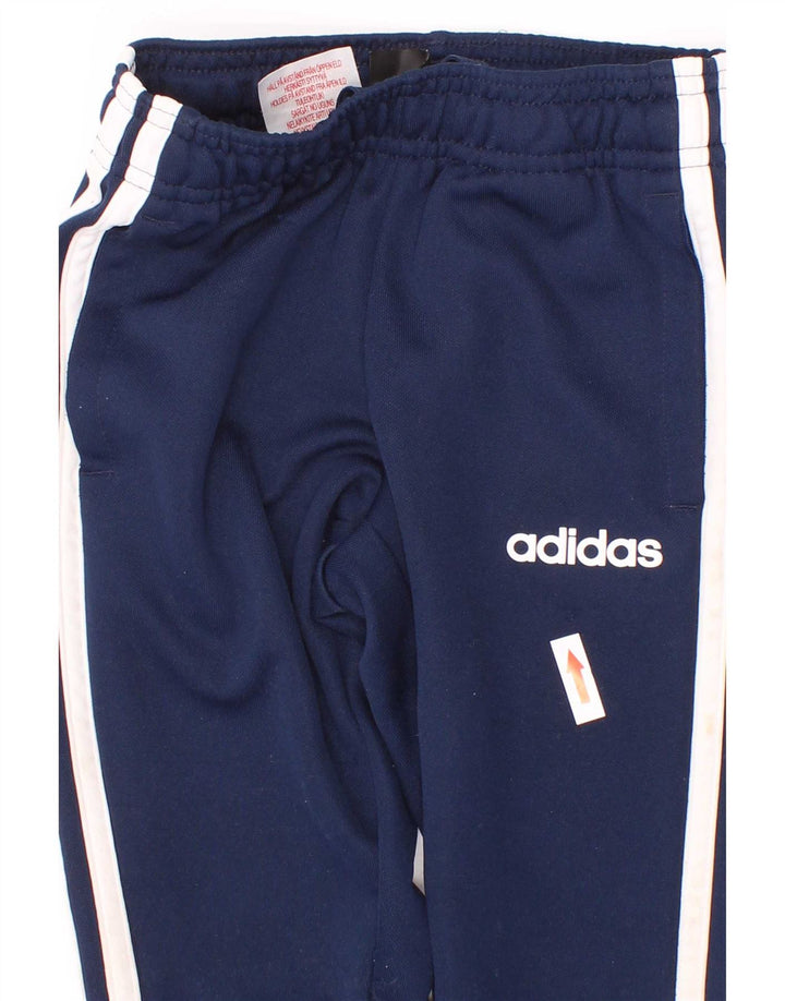 Adidas Boys Climalite Tracksuit Trousers 3-4 Years Navy Blue Polyester