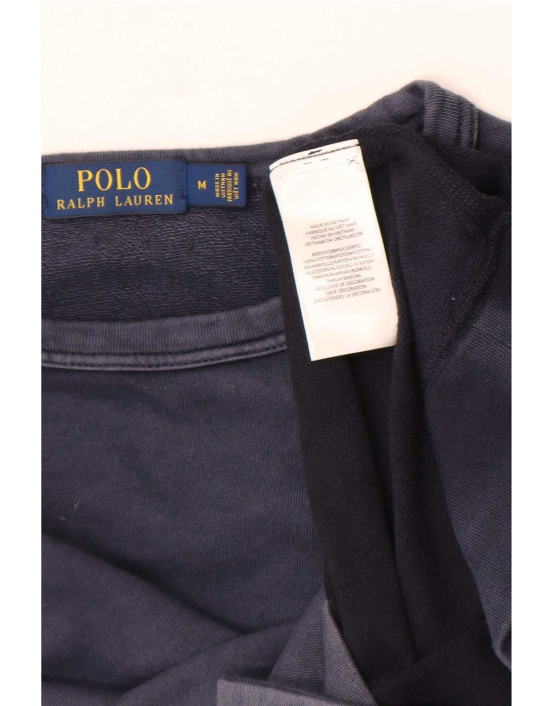Polo Ralph Lauren Mens Sweatshirt Jumper Medium Navy Blue Cotton